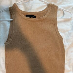 Kendall & Kylie Camel Knit Top